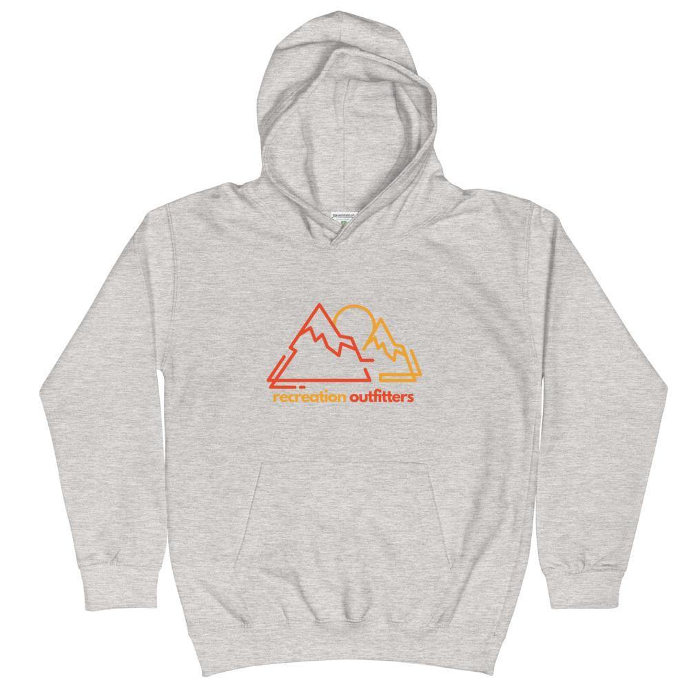 Recreation Outfitters Heather Grey / XS Recreation Outfitters - Mountains and Moon - Kids Hoodie