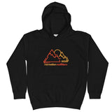 Recreation Outfitters Jet Black / XS Recreation Outfitters - Mountains and Moon - Kids Hoodie