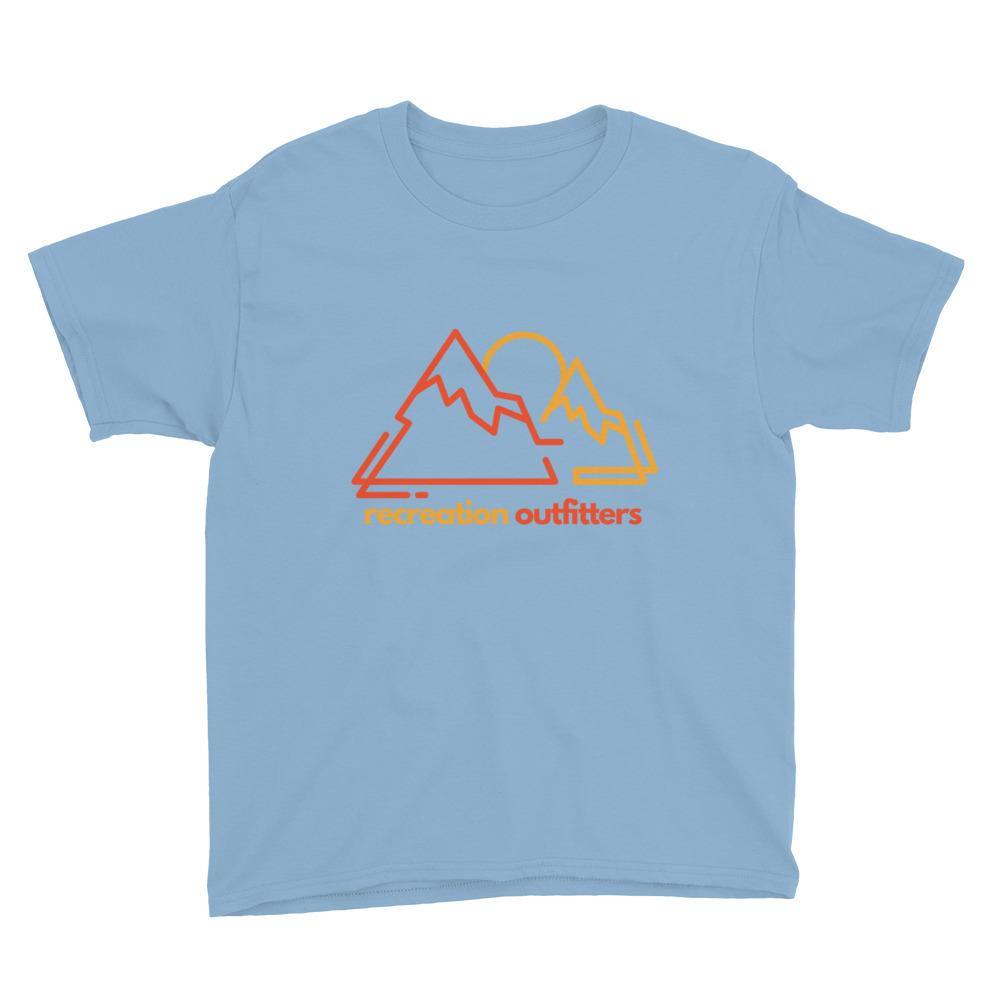 Recreation Outfitters Light Blue / XS Recreation Outfitters - Mountain and Moon - Youth Short Sleeve T-Shirt