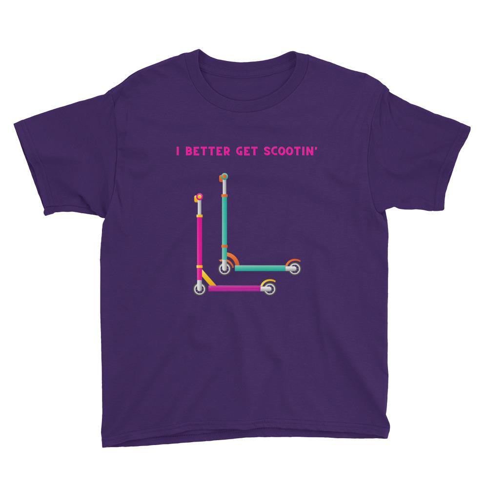 Recreation Outfitters Purple / XS Recreation Outfitters - I better get scootin' - Youth Short Sleeve T-Shirt