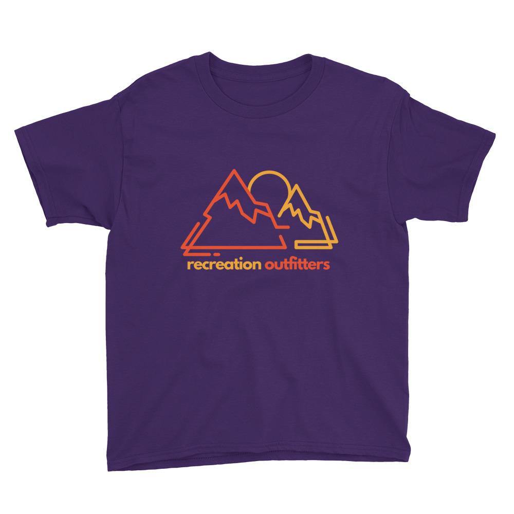 Recreation Outfitters Purple / XS Recreation Outfitters - Mountain and Moon - Youth Short Sleeve T-Shirt
