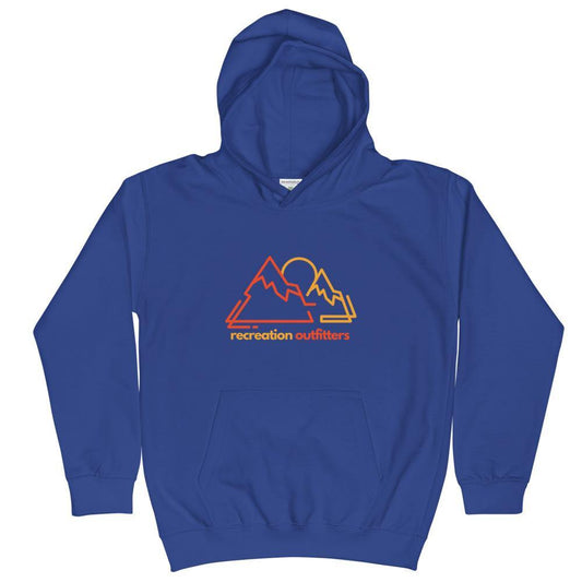 Recreation Outfitters Royal Blue / XS Recreation Outfitters - Mountains and Moon - Kids Hoodie