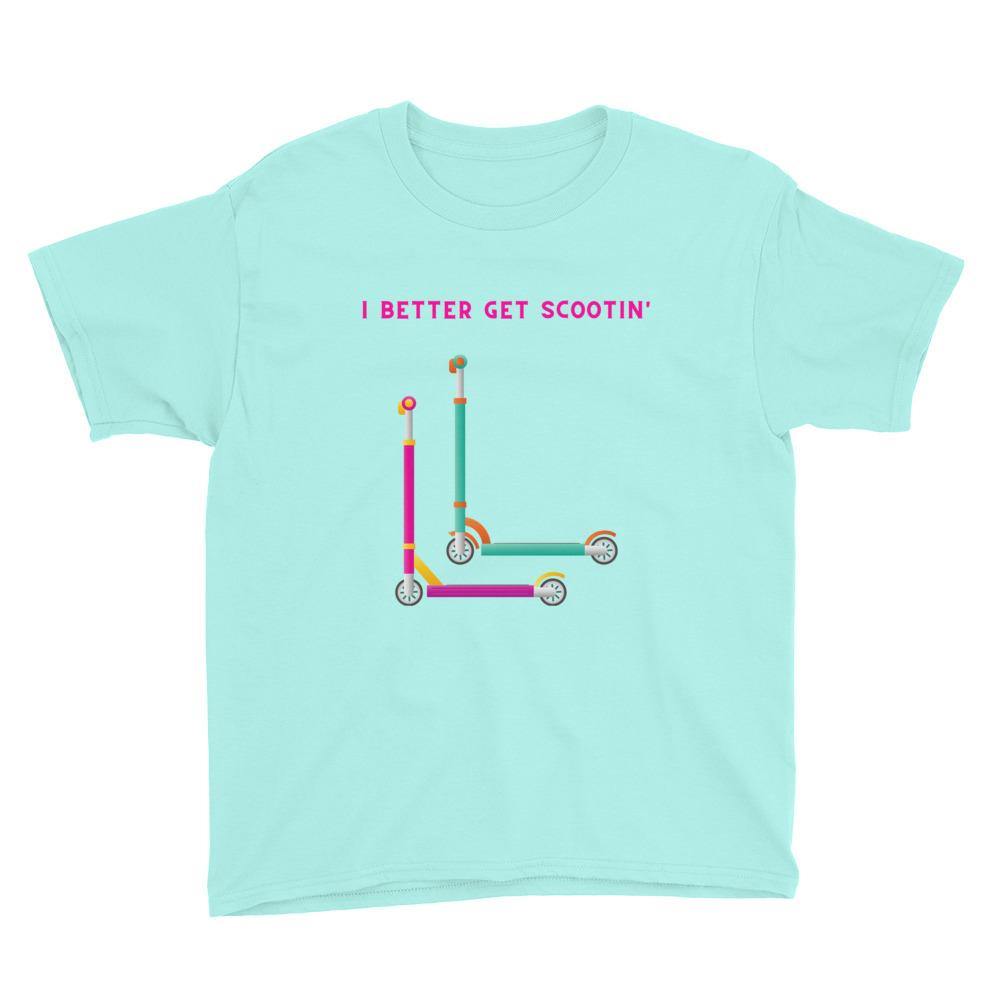 Recreation Outfitters Teal Ice / XS Recreation Outfitters - I better get scootin' - Youth Short Sleeve T-Shirt