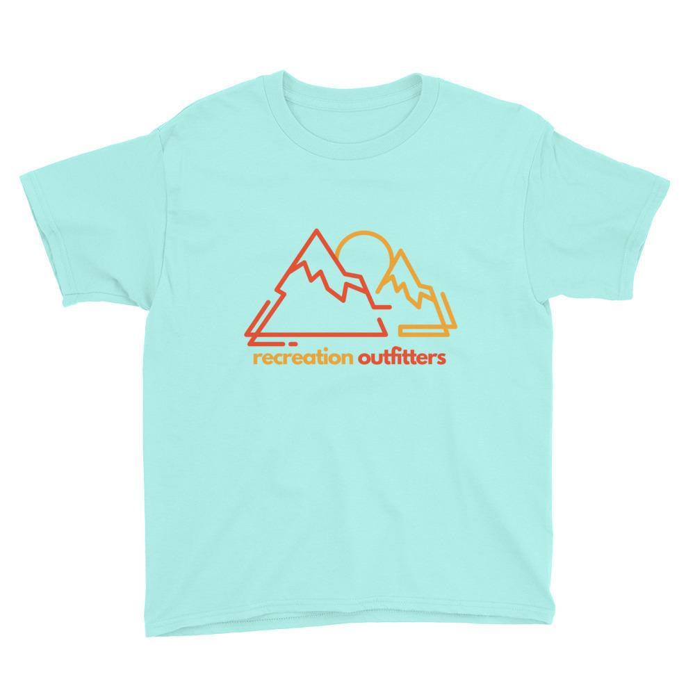 Recreation Outfitters Teal Ice / XS Recreation Outfitters - Mountain and Moon - Youth Short Sleeve T-Shirt