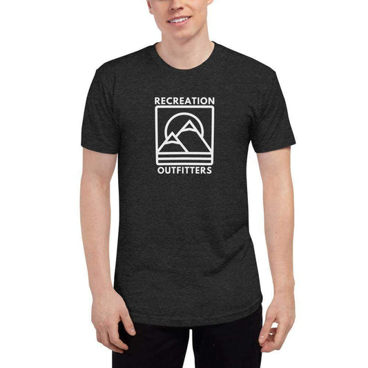 Recreation Outfitters Tri-Black / XS Recreation Outfitters Square Mountain Sun - Unisex Tri-Blend Track Shirt
