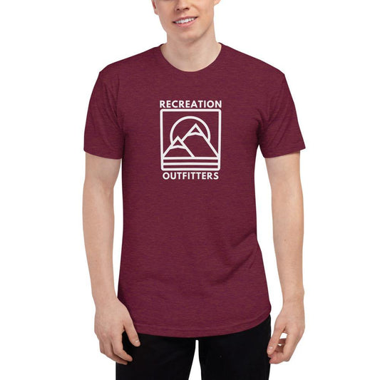 Recreation Outfitters Tri-Cranberry / XS Recreation Outfitters Square Mountain Sun - Unisex Tri-Blend Track Shirt