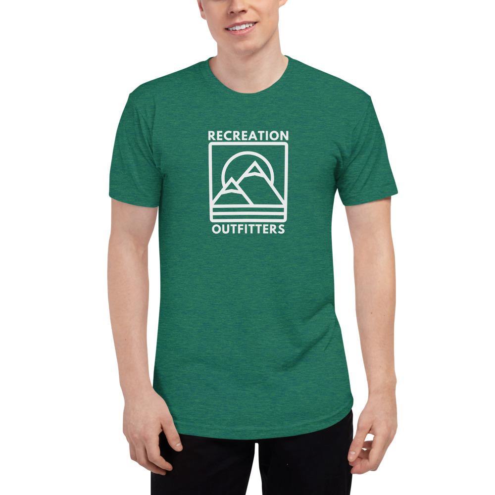 Recreation Outfitters Tri-Evergreen / XS Recreation Outfitters Square Mountain Sun - Unisex Tri-Blend Track Shirt