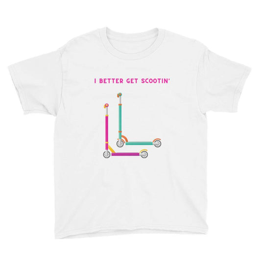 Recreation Outfitters White / XS Recreation Outfitters - I better get scootin' - Youth Short Sleeve T-Shirt