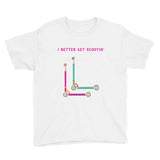 Recreation Outfitters White / XS Recreation Outfitters - I better get scootin' - Youth Short Sleeve T-Shirt