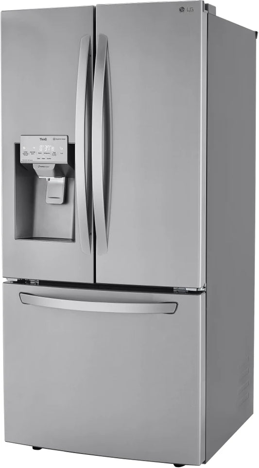 LG - 25 cu. ft. French Door Refrigerator w/ Ice and Water Dispenser and SmartDiagnosis in PrintProof Stainless Steel - LRFXS2503S