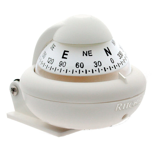 Ritchie Compasses - Magnetic Ritchie X-10W-M RitchieSport Compass - Bracket Mount - White [X-10W-M]