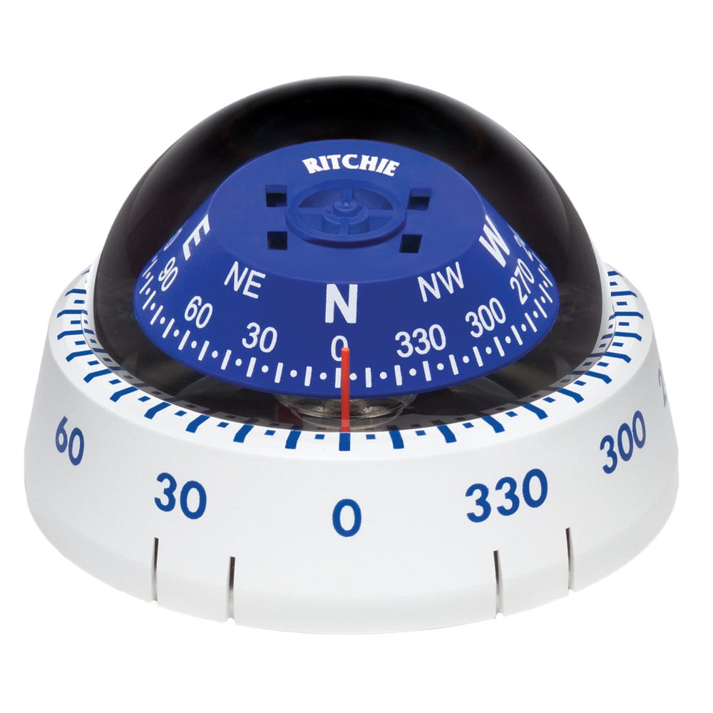 Ritchie Compasses - Magnetic Ritchie XP-99W Kayaker Compass - Surface Mount - White [XP-99W]