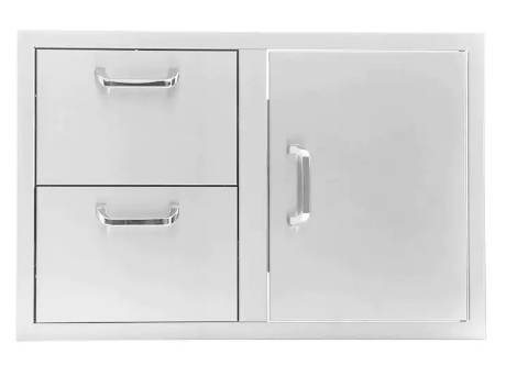 RO BBQ Combo Units 260 Series 39-Inch Access Door & Double Drawer Combo (Reversible) - RO BBQ | BBQ-260-DDC-39