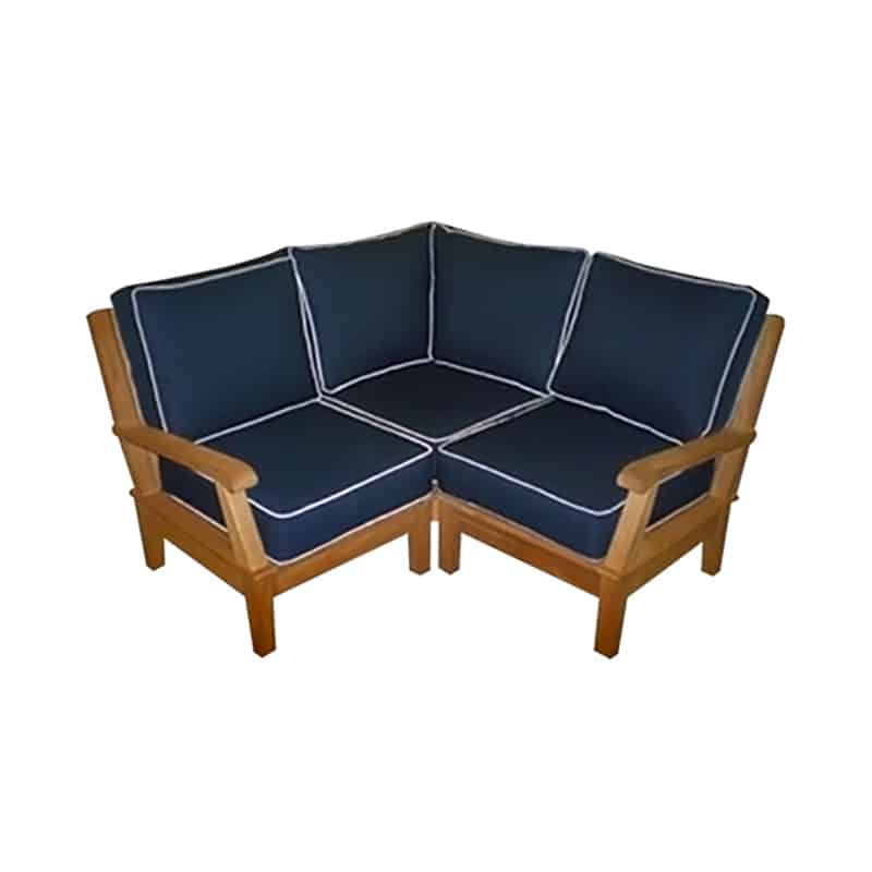 Royal Teak Collection MIAMI SECTIONAL / FRAME ONLY. (Cushions NOT included.) Royal Teak Collection Base Module,corner and 2 sides w/arms. FRAME ONLY - MIABASEFO