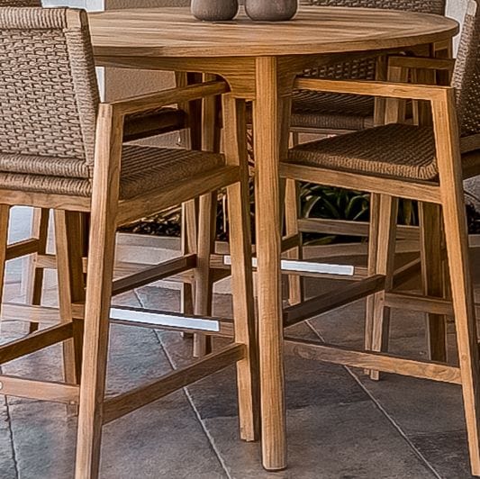 Royal Teak Collection Outdoor Dining Table Royal Teak Collection | Teak Admiral Counter Height Table 50 Round [ADCHT50]