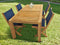 Royal Teak Collection Outdoor Teak Dining Set Royal Teak Collection 63 Inch Comfort Table | 4 Side Chairs | 5 Piece Teak Dining Set – COMF63
