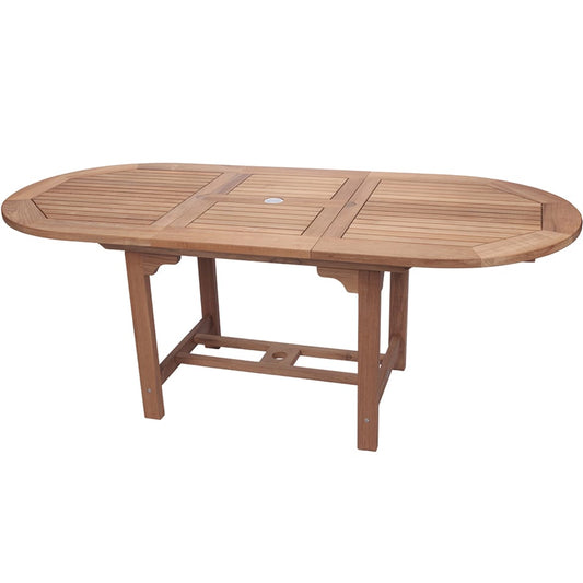 Royal Teak Collection Outdoor Teak Dining Set Royal Teak Collection | Medium Oval Family Expansion Table  - FEO8