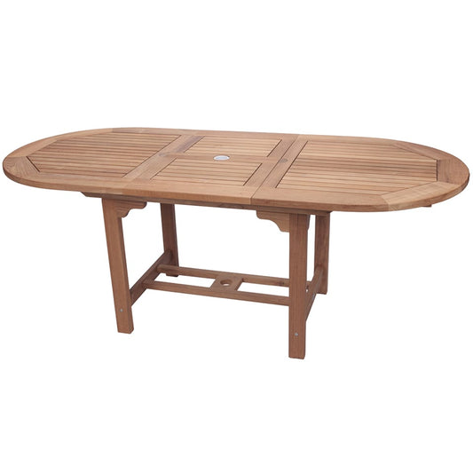Royal Teak Collection TEAK TABLES Royal Teak Collection | 96/120 Family Expansion Table-Oval | FEO10
