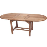 Royal Teak Collection TEAK TABLES Royal Teak Collection | 72/96 Family Expansion Table Oval | FEO8