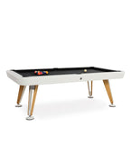 RS Barcelona DIAGONAL POOL TABLE Iroko RSB / Black Simonis Diagonal American 8 Feet Pool Table with White Frame | Commercial Delivery Only | DIPTA8-1N