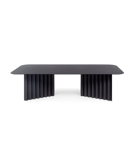 RS Barcelona PLEC STEEL LARGE Black Plec Rectangular Large Cocktail Steel Table | Black - White
