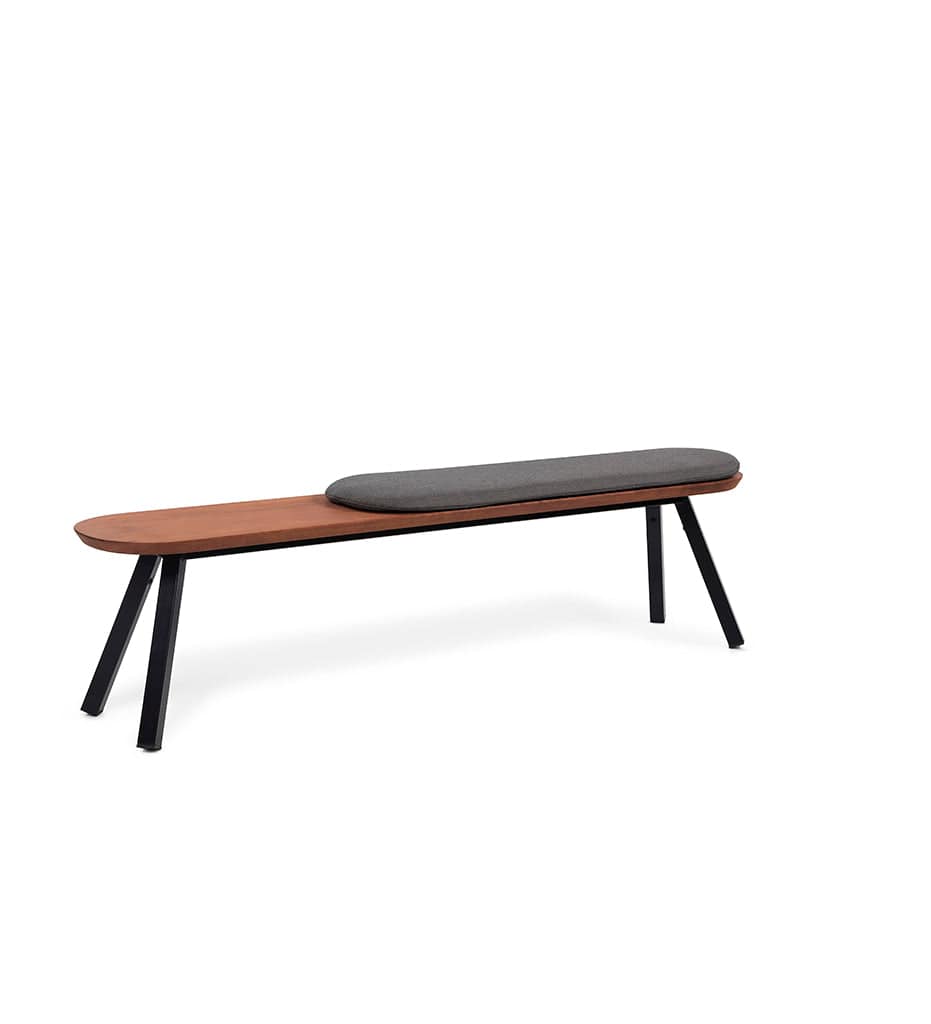 RS Barcelona YOU AND ME BENCH KIT You and Me Indoor / Outdoor Bench 180 Iroko Black Kit Set
