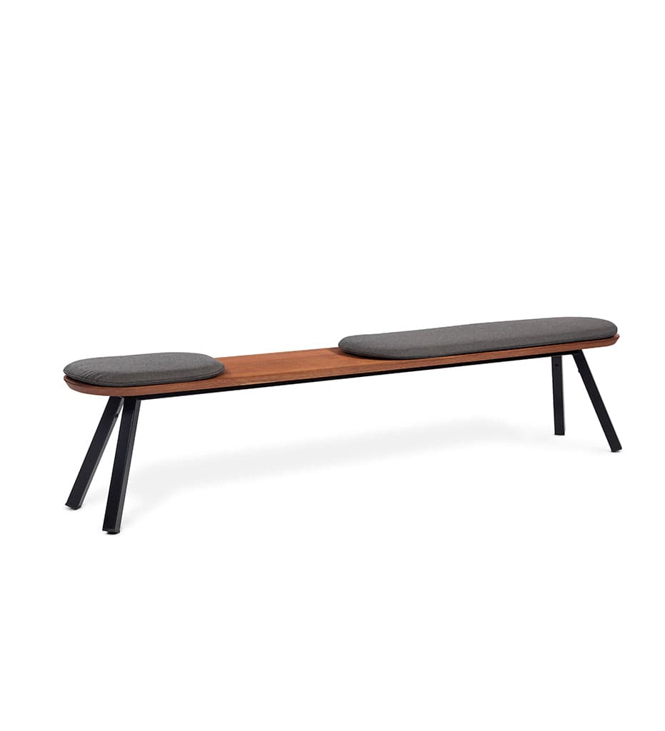 RS Barcelona YOU AND ME BENCH You and Me Indoor / Outdoor Bench 220 Iroko | Black - White