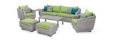 RST Brands Outdoor Furniture Ginkgo Green Cannes™ 8 Piece Sofa & Club Chair Set