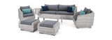 RST Brands Outdoor Furniture Gray Cannes™ 8 Piece Sofa & Club Chair Set