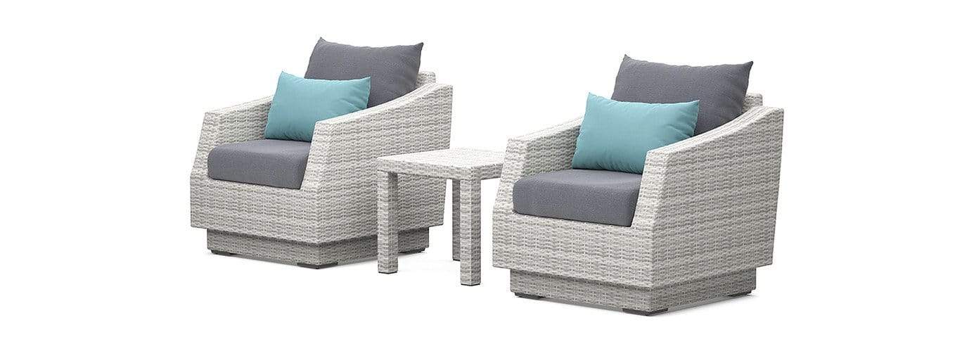 RST Brands Outdoor Furniture Gray Cannes™ Club Chairs & Side Table