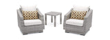 RST Brands Outdoor Furniture Moroccan Cream Cannes™ Club Chairs & Side Table