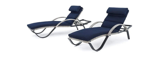 RST Brands Outdoor Furniture Navy Blue RST Brands Cannes™ Chaise Lounge 2pk