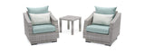 RST Brands Outdoor Furniture Spa Blue Cannes™ Club Chairs & Side Table