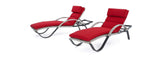 RST Brands Outdoor Furniture Sunset Red RST Brands Cannes™ Chaise Lounge 2pk
