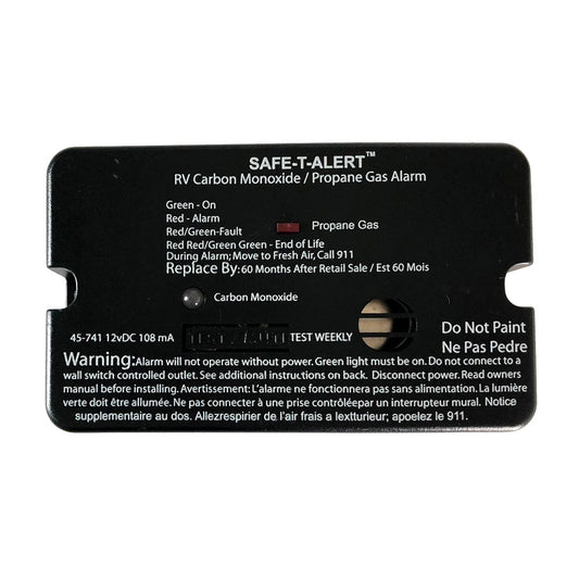 Safe-T-Alert Fume Detectors Safe-T-Alert 45-Series Combo Carbon Monoxide Propane Alarm Surface Mount - Black [45-741-BL]
