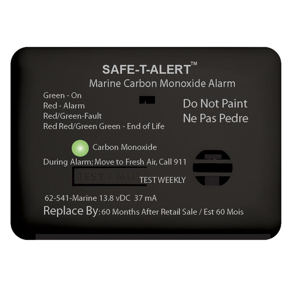 Safe-T-Alert Fume Detectors Safe-T-Alert 62 Series Carbon Monoxide Alarm - 12V - 62-541-Marine - Surface Mount - Black [62-541-MARINE-BL]