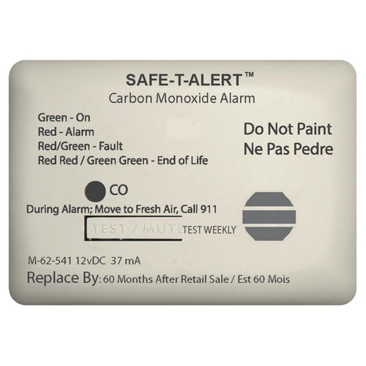 Safe-T-Alert Fume Detectors Safe-T-Alert 62 Series Carbon Monoxide Alarm - 12V - 62-541-Marine Surface Mount - White [62-541-MARINE]