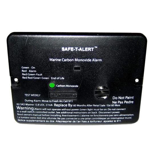 Safe-T-Alert Fume Detectors Safe-T-Alert 62 Series Carbon Monoxide Alarm - 12V - 62-542-Marine - Flush Mount - Black [62-542-MARINE-BLK]