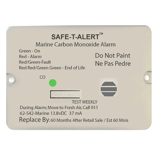 Safe-T-Alert Fume Detectors Safe-T-Alert 62 Series Carbon Monoxide Alarm w/Relay - 12V - 62-542-Marine-RLY-NC - Flush Mount - White [62-542-MARINE-RLY-NC]