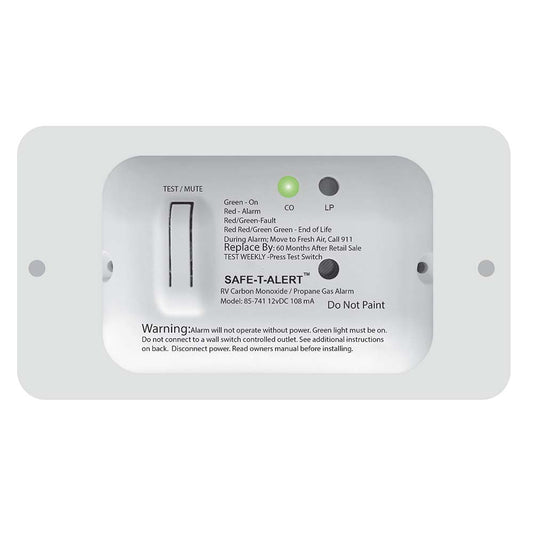 Safe-T-Alert Fume Detectors Safe-T-Alert 85 Series Carbon Monoxide Propane Gas Alarm - 12V - White [85-741-WT]