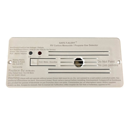 Safe-T-Alert Fume Detectors Safe-T-Alert Combo Carbon Monoxide Propane Alarms Flush Mount - White [35-742-WHT]