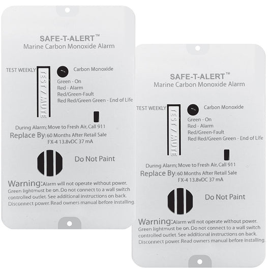 Safe-T-Alert Fume Detectors Safe-T-Alert FX-4 Carbon Monoxide Alarm - 2-Pack [FX-4MARINE2-PACK]