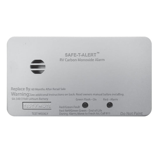 Safe-T-Alert Fume Detectors Safe-T-Alert SA-340 White RV/Marine Battery Powered CO2 Detector - Rectangle [SA-340-WT]