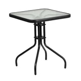 Samuel Norman & Assoc. Furnishings Glass Patio Tables Samuel Norman & Assoc. Furnishings 23.5SQ Glass Black Patio Table