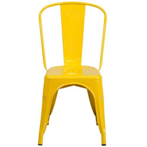 Samuel Norman & Assoc. Furnishings Metal Colorful Restaurant Chairs Samuel Norman & Assoc. Furnishings  Yellow Metal Chair