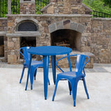 Samuel Norman & Assoc. Furnishings Metal Colorful Table and Chair Sets Samuel Norman & Assoc. Furnishings 30RD Blue Metal Set