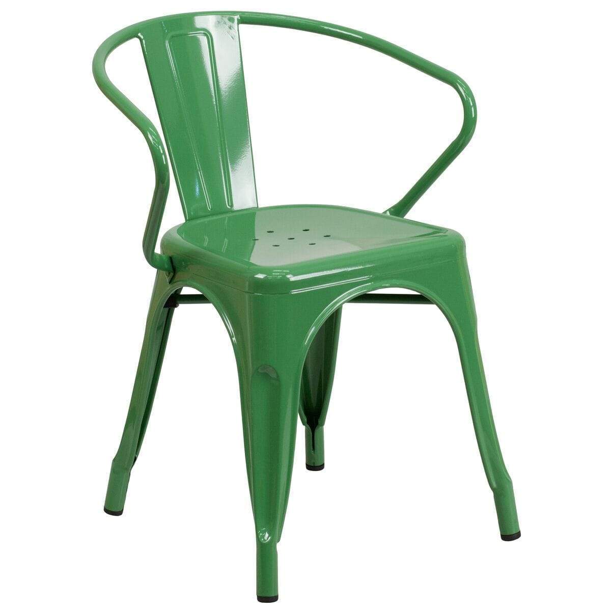 Samuel Norman & Assoc. Furnishings Metal Colorful Table and Chair Sets Samuel Norman & Assoc. Furnishings 30RD Green Metal Set