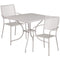 Samuel Norman & Assoc. Furnishings Metal Patio Table and Chair Sets Samuel Norman & Assoc. Furnishings 35.5SQ Gray Patio Table Set