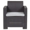 Samuel Norman & Assoc. Furnishings Plastic Rattan Patio Chairs Samuel Norman & Assoc. Furnishings  Dark Gray Rattan Outdoor Chair
