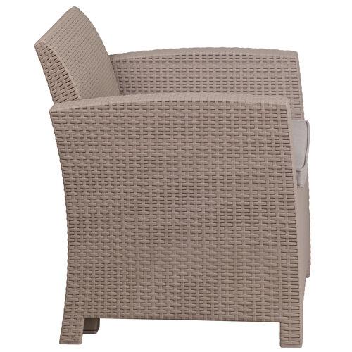 Samuel Norman & Assoc. Furnishings Plastic Rattan Patio Chairs Samuel Norman & Assoc. Furnishings  Gray Rattan Outdoor Chair